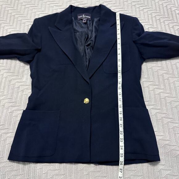 Vintage Ralph Lauren purple label navy blazer size 12 - Picture 8 of 8